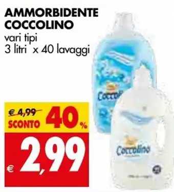 Tigros Coccolino Ammorbidente vari tipi 3 litri x 40 lavaggi offerta