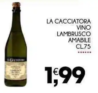 Enne Market La Cacciatora Vino Lambrusco Amabile 75cl offerta