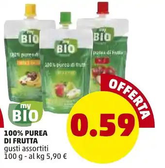 PENNY My Bio 100% Purea di Frutta 100g offerta