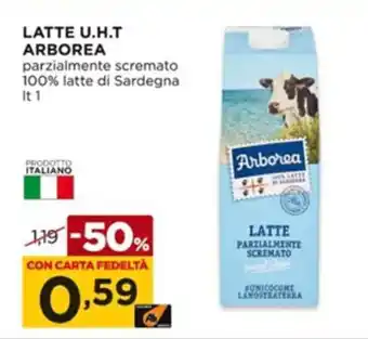 Alì Supermercati Arborea Latte U.H.T. 1lt offerta