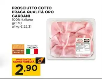 Alì Supermercati Gardani Prosciutto Cotto Praga Qualità Oro 130gr offerta