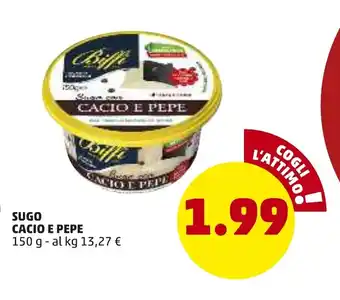 PENNY Sugo Cacio e Pepe 150g offerta