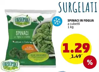 Ortomio Spinaci in Foglia 1kg