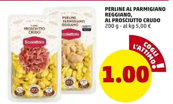 PENNY Perline Al Parmigiano Reggiano, Al Prosciutto Crudo 200g offerta