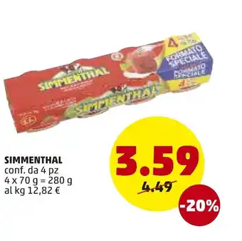 PENNY Simmenthal 4 pz x 70g offerta