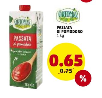 PENNY Ortomio Passata di Pomodoro 1kg offerta