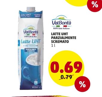 PENNY ValBontà Latte Uht Parzialmente Scremato 1L offerta