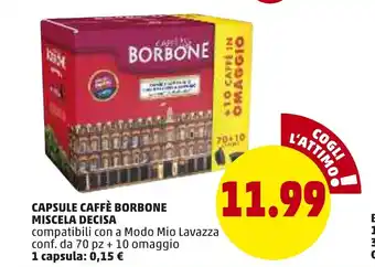Caffè Borbone Miscela Decisa Capsule 70 pz + 10 omaggio