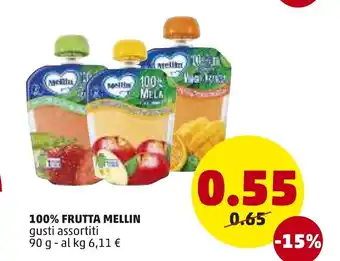 PENNY Mellin 100% Frutta 90g offerta