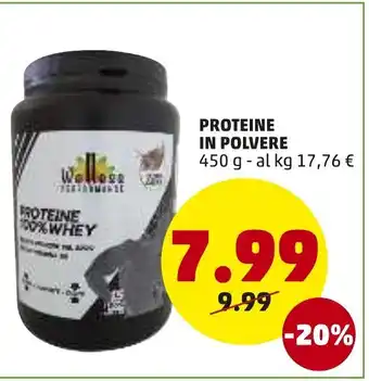 PENNY Proteine In Polvere 450g offerta
