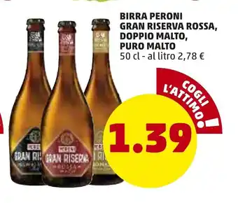 PENNY Peroni Gran Riserva Rossa, Doppio Malto, Puro Malto Birra 50cl offerta