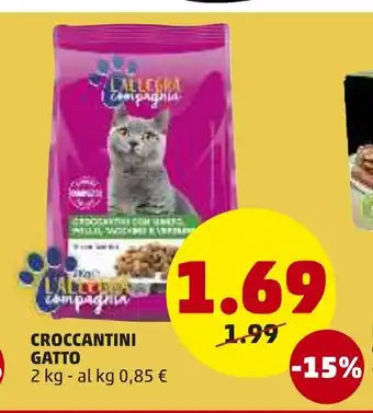 PENNY L'Allegra Croccantini Gatto 2kg offerta