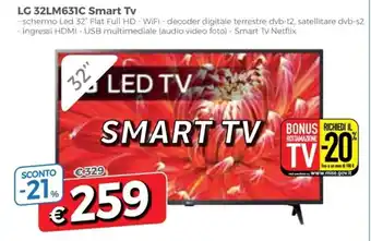 DPiù LG 32LM631C Smart Tv offerta