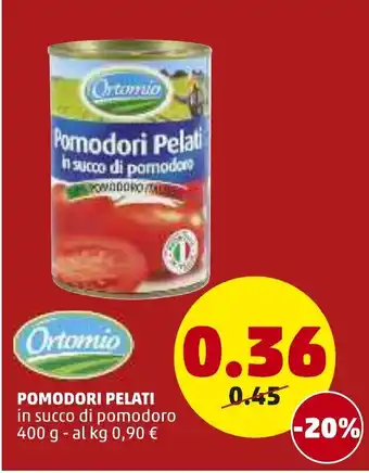 PENNY Ortomio Pomodori Pelati 400g offerta