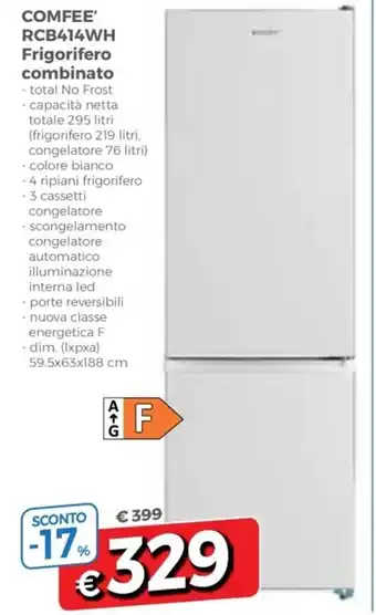 DPiù Comfee' RCB414WH Frigorifero combinato offerta