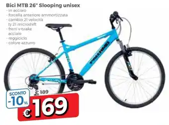 DPiù Bici MTB 26" Slooping unisex offerta