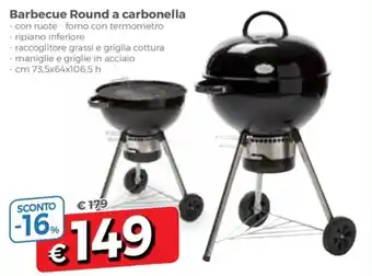 DPiù Barbecue Round a carbonella offerta