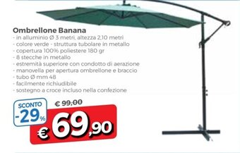 DPiù Ombrellone Banana offerta