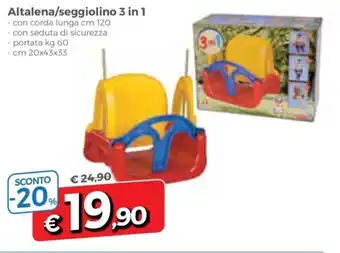 DPiù Altalena/Seggiolino 3 in 1 offerta