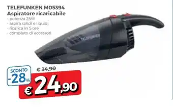 DPiù Telefunken M05394 Aspiratore ricaricabile offerta