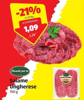 ALDI Freschi per te Salame Ungherese 150 g offerta