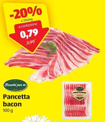 ALDI Freschi per te Pancetta bacon 100 g offerta