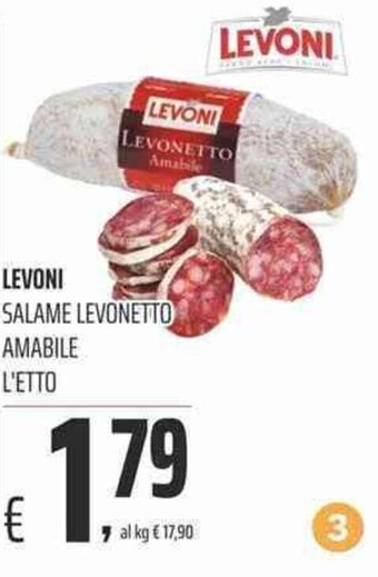 Coop Levoni Salame Levonetto Amabile l'etto offerta