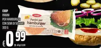 Coop Coop Panini per Hamburger con Semi di Sesamo 300g offerta