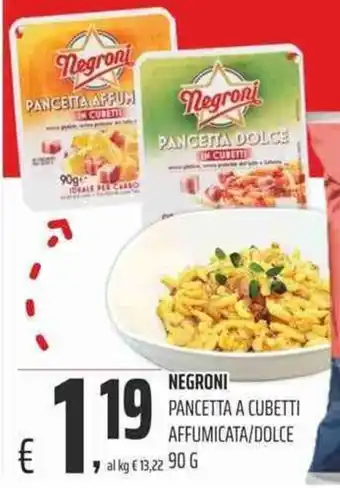 Coop Negroni Pancetta a Cubetti Affumicata/Dolce 90g offerta