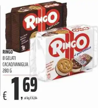 Coop Ringo 8 Gelati cacao/vaniglia 280g offerta