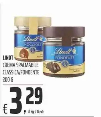 Coop Lindt Crema Spalmabile Classica/Fondente 200g offerta