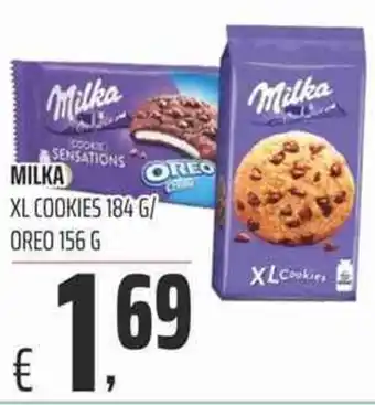 Coop Milka XL Cookies 184g/Oreo 156g offerta