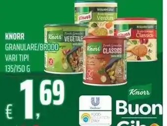 Coop Knorr Granulare/Brodo vari tipi 135/150g offerta