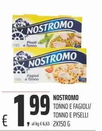Coop Nostromo Tonno e Fagioli/Tonno e Piselli 2x150g offerta