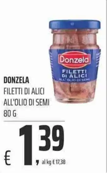 Coop Donzela Filetti di Alici All'Olio di Semi 80g offerta