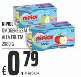 Coop Nipiol Omogeneizzati Alla Frutta 2x80g offerta