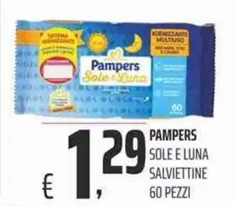 Coop Pampers Sole e Luna Salviette 60 pezzi offerta