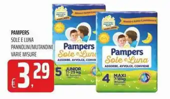 Coop Pampers Sole e Luna Pannolini / Mutandine Varie Misure offerta