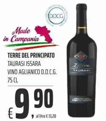 Coop Terre del Principato Taurasi Issara Vino Aglianico D.O.C.G 75cl offerta