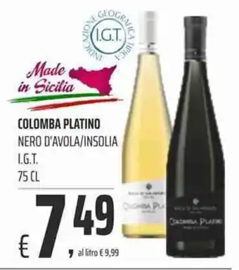 Coop Colomba Platino 75cl offerta