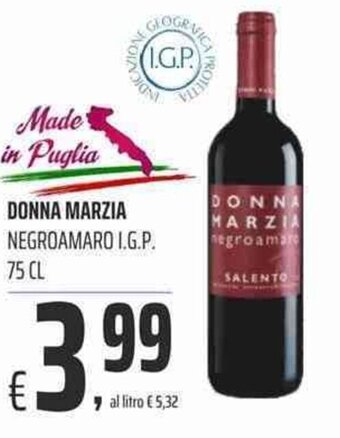 Coop Donna Marzia 75cl offerta