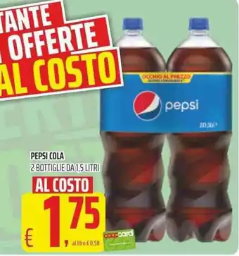 Coop Pepsi Cola 2 Bottiglie da 1,5 litri offerta