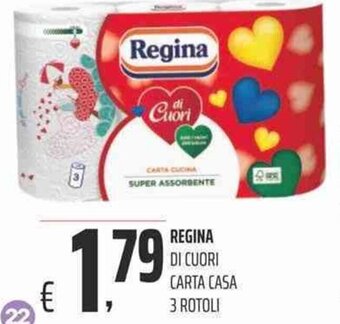 Coop Regina di Cuori Carta Casa 3 rotoli offerta