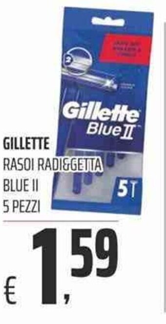 Coop Gillette Rasoi Radi & Getta Blue II 5 Pezzi offerta