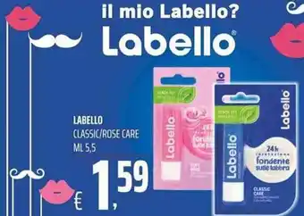 Coop Labello Classic/Rose Care 5,5ml offerta
