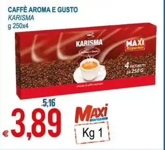 MD Discount Karisma Caffè Aroma e Gusto 250g x 4 1kg offerta