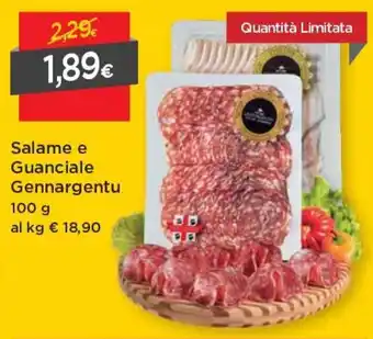 DPiù Salame E Guanciale Gennargentu 100g offerta