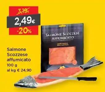 DPiù Salmone Scozzese Affumicato 100g offerta