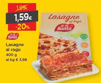DPiù Lasagne Al Ragù 400g offerta