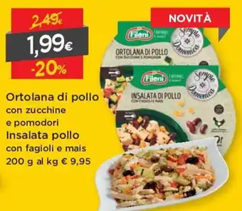 DPiù Ortolana Di Pollo Insalata Pollo 200g offerta